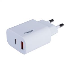 Ładowarka USB AK-CH-12 USB-A + USB-C PD 5-12V / max. 3A 18W Quick Charge 3.0