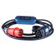 Kabel do ładowania samochodów elektrycznych CEE 5pin / Type2 LCD 3-fazy 16A 11kW 5m Akyga AK-EC-12 z boku