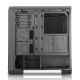 Czarna obudowa Midi Tower ATX AKY012BK Plexi Window z widocznym otwartym bokiem