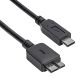 Końcówki czarnego kabla USB type C / USB Micro B 3.0 1m Akyga AK-USB-44