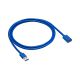 Niebieski zwinięty kabel USB 3.0 A na USB A Akyga AK-USB-10