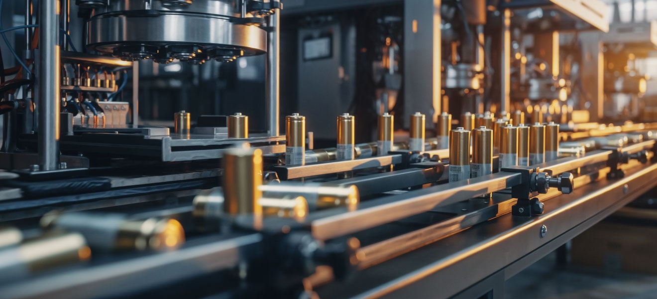 baterie na linii produkcyjnej