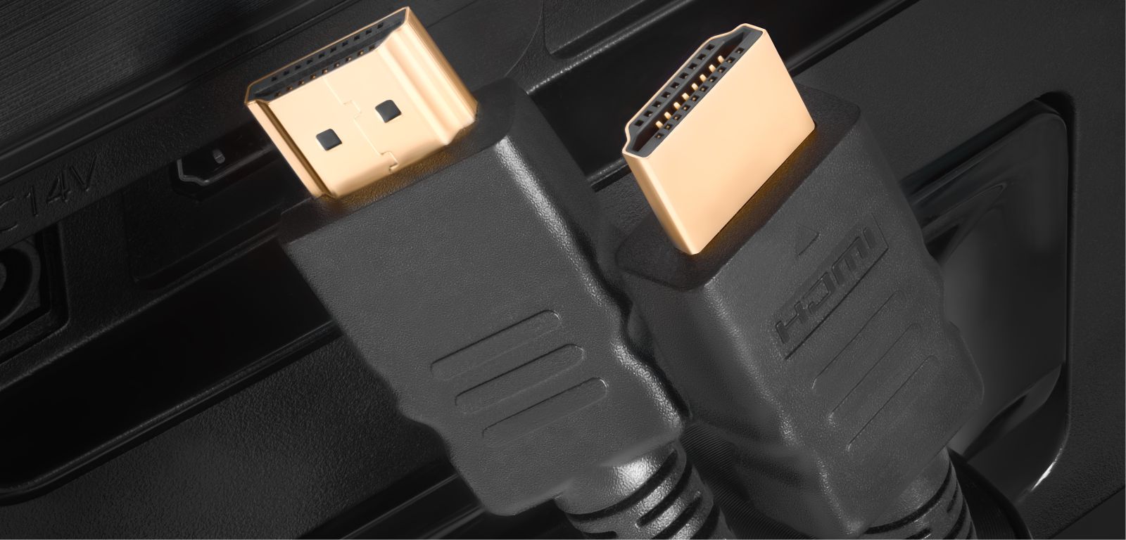 czarne wtyczki kabla HDMI