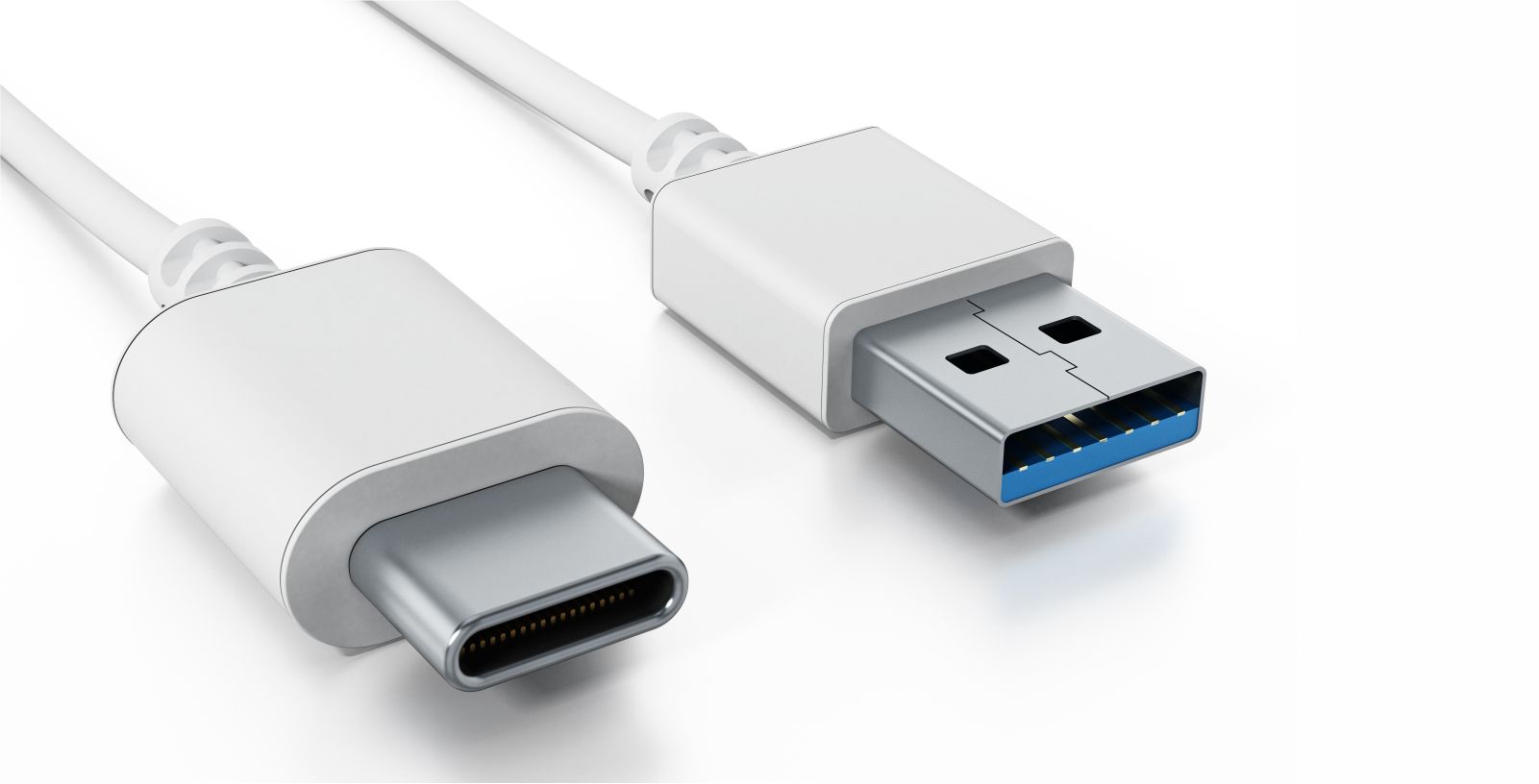 Biały kabel USB type C
