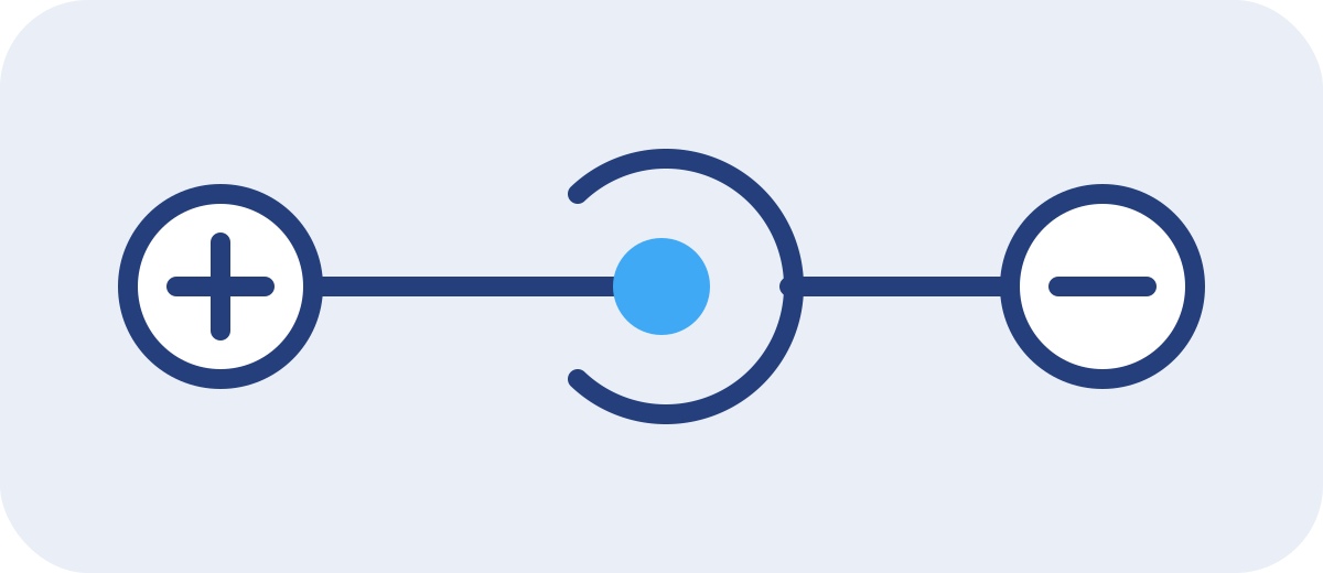 Symbol polaryzacji zasilacza DC &ndash; plus w środku