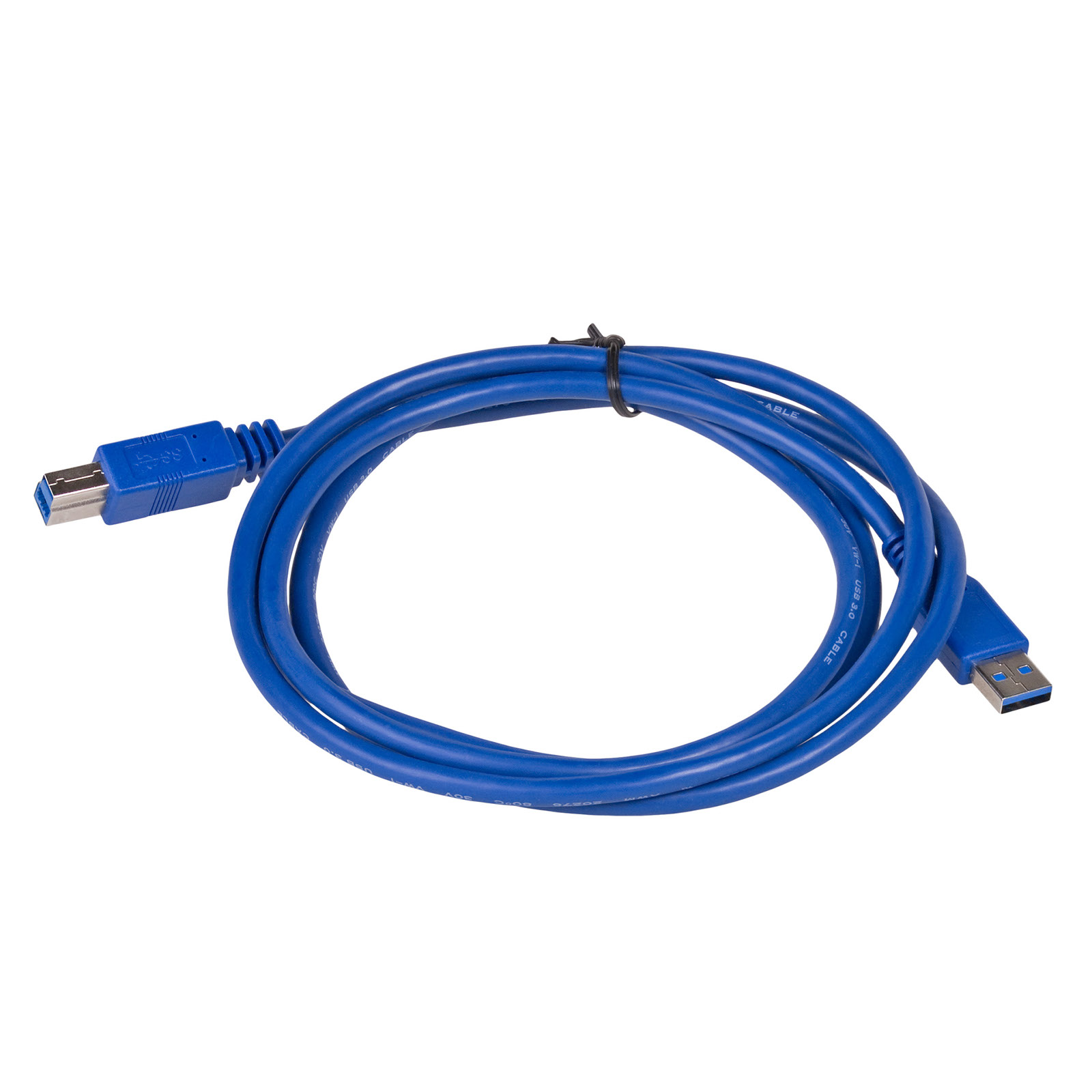 Niebieski zwinięty kabel USB 3.0 A na USB B Akyga AK-USB-09