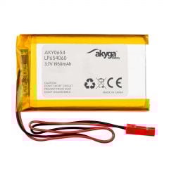 Akumulator Li-Po LP654060 Akyga AKY0654 3.7V / 1950mAh PCM złącze JST 2-Pin 150mm