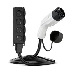 Adapter Typ 2 na 4x Schuko do pojazdów elektrycznych V2L AK-SC-E27 żeńsko – żeński 16A 3m