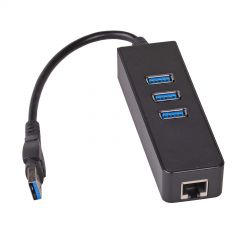 Hub AK-AD-32 USB 3.0 3-portowy + Ethernet