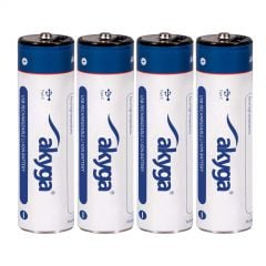 Akumulator Li-Ion AA LR06 USB-C Akyga AK-BC-06 1.5V / 1750mAh 4szt.