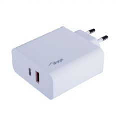 Ładowarka USB AK-CH-15 USB-A + USB-C PD 5-20V / max. 3.25A 65W Quick Charge 3.0