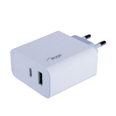 Ładowarka USB AK-CH-14 USB-A + USB-C PD 5-20 V / max. 3A 45W Quick Charge 3.0