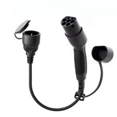 Adapter Typ 2 na Schuko do stacji ładowania EV AK-SC-E28 męsko – żeński 16A 30cm