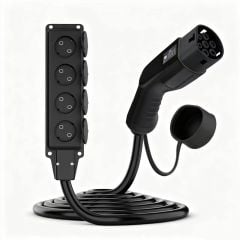 Adapter Typ 2 na 4x Schuko do pojazdów elektrycznych V2L AK-SC-E27 żeńsko – żeński 16A 3m