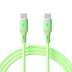 Kabel USB type C / USB type C 1m AK-USB-69 60W silikonowy zielony