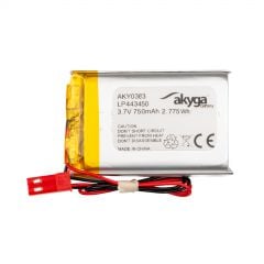 Akumulator Li-Po LP443450 Akyga AKY0383 3.7V / 750mAh PCM złącze JST 2-pin 150mm