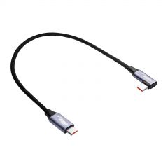 Kabel kątowy USB type C / USB type C 30cm AK-USB-53 60W oplot