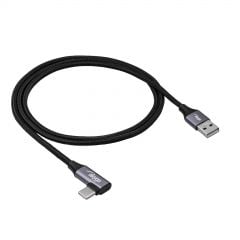 Kabel kątowy USB type C / USB-A 1m AK-USB-74 60W oplot