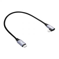 Kabel kątowy USB type C / Ligtning 30cm AK-USB-55 30W oplot