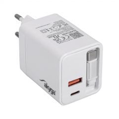 Ładowarka USB AK-CH-30 USB-A + 2x USB-C PD 5-20V / max. 3.25A 65W Quick Charge 3.0 GaN