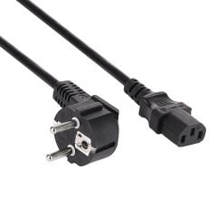 Kabel zasilający PC CEE 7/7 / IEC C13 AK-PC-06S CU 3x1.5mm² 3m
