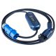 Kabel do ładowania samochodów elektrycznych CEE 3-pin / Type1 LCD 1-faza 32A 7.2kW 5m Akyga AK-EC-15