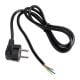 Czarny zwinięty kabel zasilający 1.5m Akyga AK-OT-01A