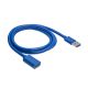 Niebieski kabel przedłużacz USB 3.0 A / USB A 1.0m Akyga AK-USB-28 ze zwiniętym kablem