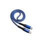 Niebieski kabel USB 2.0 type C 0.5m Akyga AK-USB-36 100W