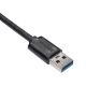 Końcówka USB A czarnego kabla USB 3.1 typu C / USB A 1.8m Akyga AK-USB-29