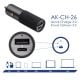 Zdjęcie dodatkowe Ładowarka samochodowa USB AK-CH-26 USB-A + USB-C PD 5-20V / max. 5A 100W Quick Charge 3.0 GaN