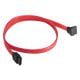 Czerwony płaski Kabel SATA 90° 50cm Akyga AK-CA-51