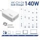 Zdjęcie dodatkowe Ładowarka USB AK-CH-24 USB-A + 3x USB-C PD 5-28V / max. 5A 140W Quick Charge 3.0 GaN