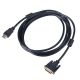 Czarny kabel HDMI / DVI 24+1 Akyga AK-AV-13 3.0m