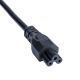 Wtyczka IEC C5 czarnego kabla zasilającego koniczynki 3m Akyga AK-NB-10A