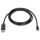 Czarny zwinięty kabel DisplayPort / miniDisplayPort Akyga AK-AV-15 1.8m