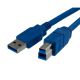Końcówki do niebieskiego kabla USB 3.0 A na USB B Akyga AK-USB-09