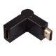 Czarny adapter Akyga AK-AD-40 HDMI-M / HDMI-F 180° zgięty w pół