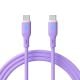 Zdjęcie główne Kabel USB type C / USB type C 1m AK-USB-70 60W silikonowy fioletowy