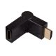 Czarny adapter Akyga AK-AD-40 HDMI na HDMI żeńsko – męski zgięty pod kątem 90°