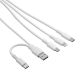 Zdjęcie dodatkowe Kabel USB A + USB type C / USB type C + USB Micro B + Lightning 1.2m AK-USB-52