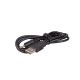 Czarny zwinięty kabel USB A / 2.5 x 0.7 mm DC Akyga AK-DC-02