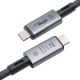 Zbliżenie na końcówki kabla USB4 type C 1m 40Gb/s 240W Akyga AK-USB-45