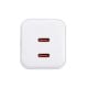 Zdjęcie dodatkowe Ładowarka USB AK-CH-29 2x USB-C PD 5-20V / max. 3A 45W Quick Charge 3.0 GaN