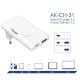 Zdjęcie dodatkowe Ładowarka USB AK-CH-31 USB-A + USB-C PD 5-20V / max. 3.25A 65W Quick Charge 4+ GaN