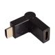 Czarny adapter Akyga AK-AD-40 HDMI / HDMI męsko – żeński zgięty pod kątem 90 stopni