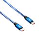 Końcówki niebieskiego kabla USB 2.0 type C 1m Akyga AK-USB-37 100W