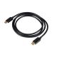 Czarny zwinięty kabel DisplayPort 1.2 Akyga AK-AV-10 1.8m