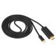 Czarny kabel USB type C / HDMI Akyga AK-AV-18 1.8m zw zwiniętym kablem