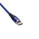 Końcówka USB typu C niebieskiego kabla magnetycznego USB A / USB type C 1m Akyga AK-USB-42
